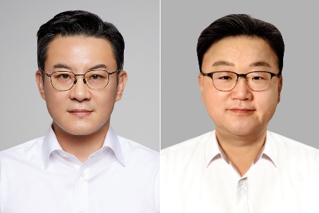 한국앤컴퍼니 서정호 부사장(왼쪽)과 한국타이어앤테크놀로지 박정호 부사장.
