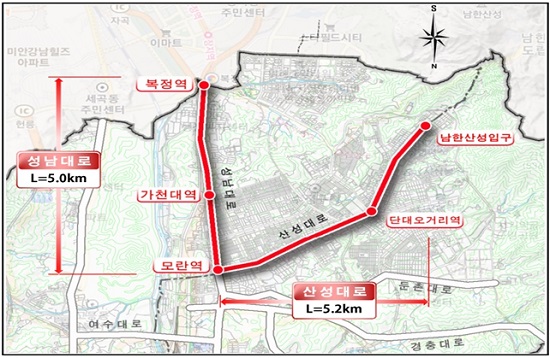성남~복정 광역 BRT 조감도. [국토교통부 제공]